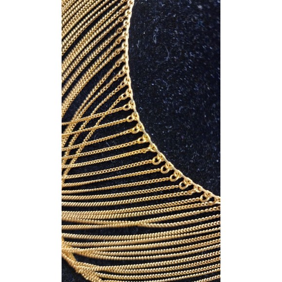 Phillip Bloch Woman's Necklace Shiny Gold-Tone Necklace 16" + 2" Extender Unique - Picture 2 of 7